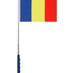 Sport si Outdoor - Accesorii si echipamente sportive - Articole pentru suporteri - Steag Tricolor Extensibil cu Suport Metalic - Infinity.ro
