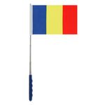 Sport si Outdoor - Accesorii si echipamente sportive - Articole pentru suporteri - Steag Tricolor Extensibil cu Suport Metalic - Infinity.ro