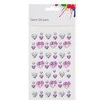 Casa si Gradina - Decoratiuni - Stickere decorative - Autocolante acrilice in forma de inimi, Set variat, Argintiu si Mov - Infinity.ro