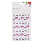 Casa si Gradina - Decoratiuni - Stickere decorative - Autocolante acrilice in forma de inimi, Set variat, Argintiu si Mov - Infinity.ro