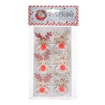 Casa si Gradina - Decoratiuni - Decoratiuni de sezon - Clestisori Decorativi de Lemn Craciun Cerb Nas Rosu Pompon Set 6 Bucati - Infinity.ro