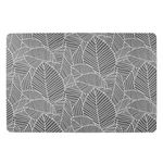 Casa si Gradina - Bucatarie si vesela - Vesela si tacamuri - Farfurii si boluri - Suport Farfurie Gri cu Model Liniar Frunze din Plastic 43.5x28.5cm - Infinity.ro