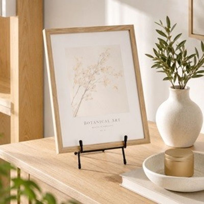 Casa si Gradina - Decoratiuni - Obiecte decorative - Accesorii decorative - Suport metalic pentru rama foto, Negru, 11x11x18cm - Infinity.ro