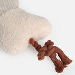 Jucarii, Copii si Bebe - Jucarii si jocuri - Jucarii de plus - Jucarie pentru caini, Os cu sunet si sfoara, 21 cm, Bej si maro - Infinity.ro