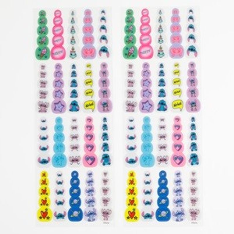 Ingrijire personala si Cosmetice - Manichiura si pedichiura - Produse nail art - Autocolante pentru unghii, Set 200 buc, Stitch - Infinity.ro