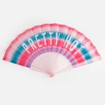 Carti si Birotica - Birotica - Articole ambalare - Evantai pliabil din bambus, curcubeu cu sclipici, 21 cm - Infinity.ro