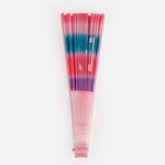 Carti si Birotica - Birotica - Articole ambalare - Evantai pliabil din bambus, curcubeu cu sclipici, 21 cm - Infinity.ro