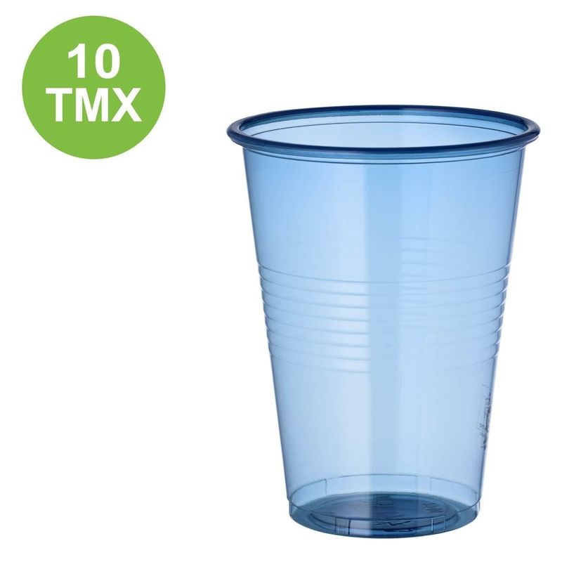 Ingrijire personala si Cosmetice - Dezinfectante - Manusi unica folosinta - Set 10 Pahare Transparente Albastre din Plastic, 480 ml, de Unica Folosinta - Infinity.ro