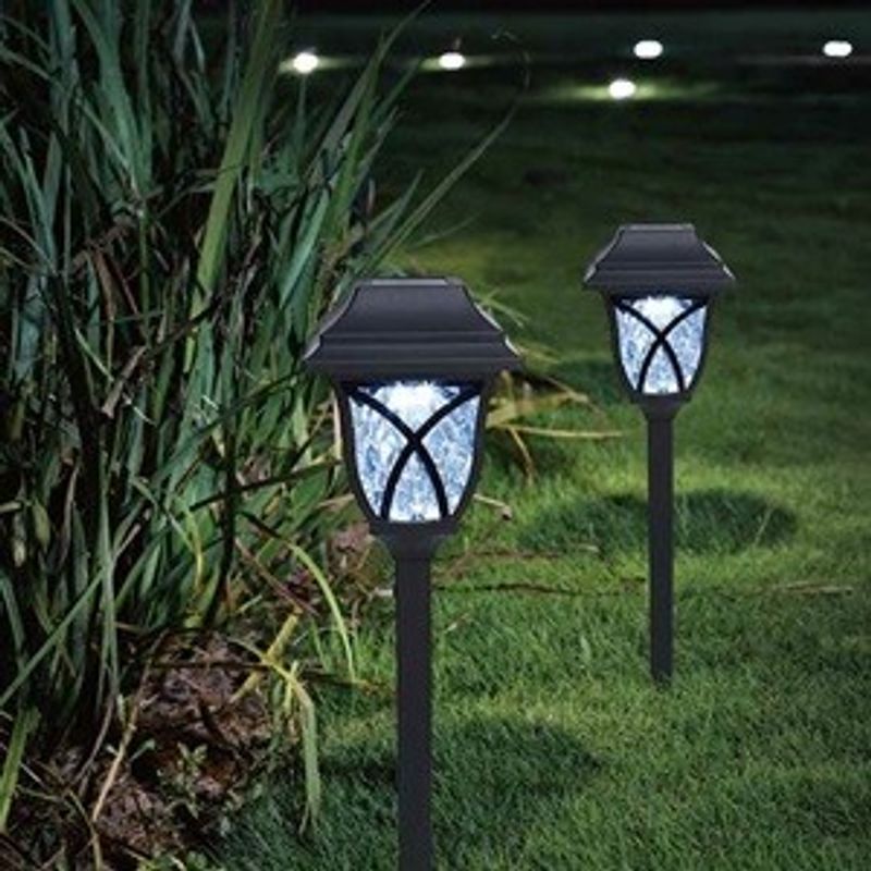 Casa si Gradina - Corpuri si surse de iluminat - Iluminat exterior - Lampi solare - Felinar solar cu LED, Negru, 34 cm - Infinity.ro