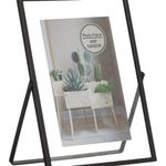 Casa si Gradina - Decoratiuni - Obiecte decorative - Accesorii decorative - Rama foto decorativa metalica transparenta cu suport, 10x15 cm, neagra - Infinity.ro