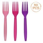 Casa si Gradina - Decoratiuni - Decoratiuni petrecere - Vesela pentru petrecere - Set de furculite reutilizabile pentru petreceri - Mov, Fucsia, Roz - Infinity.ro