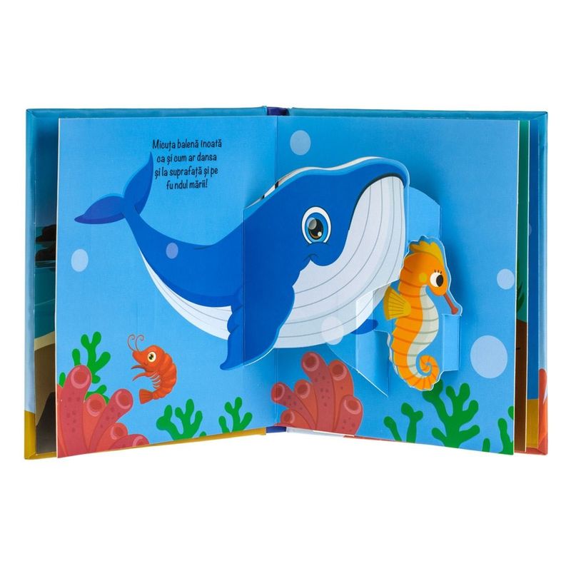 TV, Audio-Video si Foto - Audio Hi-Fi - Pick-Up - Carte Pop-Up cu Animale Marine, 16.5 x 18.5 cm - Infinity.ro