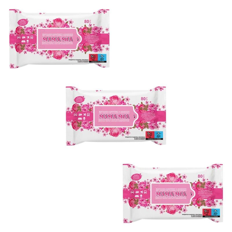 Jucarii, Copii si Bebe - Scutece si consumabile copii - Servetele umede - Servetele umede pentru maini si corp, Aroma de flori, 3 x 80 buc - Infinity.ro