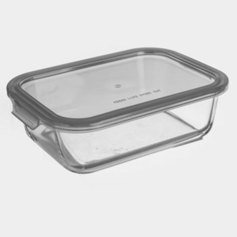 Casa si Gradina - Bucatarie si vesela - Cani si pahare - Sticle - Caserola din Sticla cu Capac Gri 1,5L - Infinity.ro