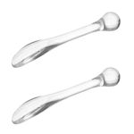 Ingrijire personala si Cosmetice - Machiaj - Aplicatoare si pensule machiaj - Set de 2 Aplicatoare Transparente pentru Crema si Masaj Facial, 8 cm - Infinity.ro
