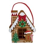 Casa si Gradina - Decoratiuni - Decoratiuni de sezon - Cosulet din Feltu de Craciun Casa de Turta Dulce 17x9x20cm - Infinity.ro