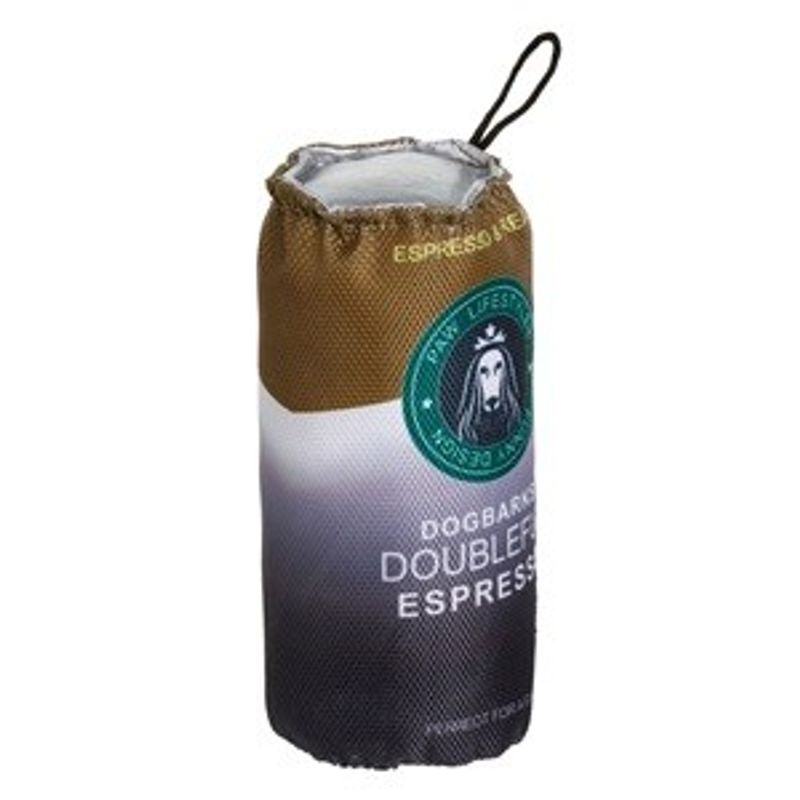 Carti si Birotica - Birotica - Instrumente de scris - Markere si carioci - Jucarie pentru caini, Pahar de cafea, Maro, cu efect sonor, 7x7x16cm - Infinity.ro