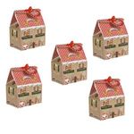 Casa si Gradina - Decoratiuni - Decoratiuni de sezon - Cutii Dulciuri din Hartie Casa de Turta Dulce 11.5x7.5x7.5cm - 5buc - Infinity.ro