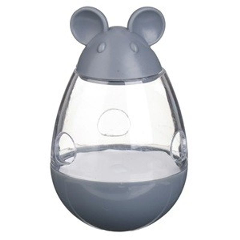 Petshop - Hrana - Hrana pisici - Hrana uscata pisici - Jucarie pentru pisici cu distribuire recompense, 10 cm, Gri - Infinity.ro