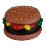 Jucarii, Copii si Bebe - Jucarii si jocuri - Jucarii bebelusi - Jucarii pentru dentitie - Jucarie pentru caini, Forma de Hamburger cu Sunet, 9 cm, Maro - Infinity.ro
