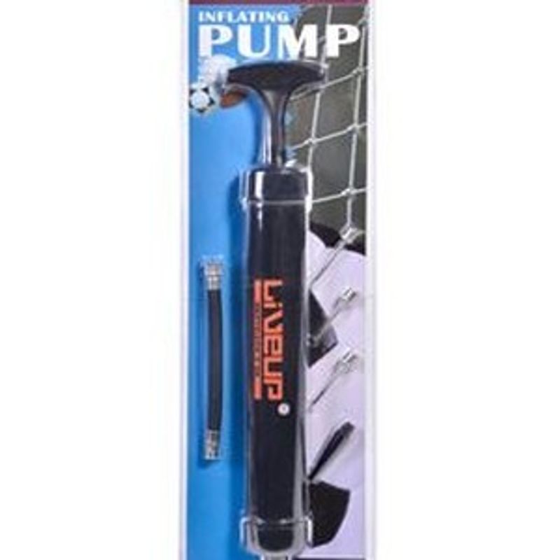 Sport si Outdoor - Sporturi de echipa - Fotbal - Porti fotbal - Pompa manuala de umflat cu accesorii, 30 cm, neagra - Infinity.ro