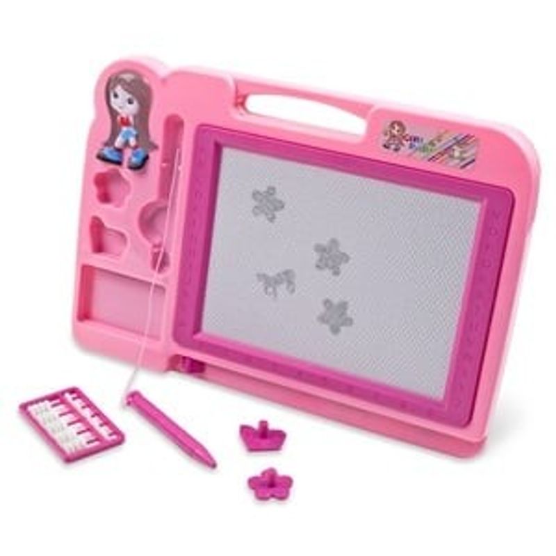 TV, Audio-Video si Foto - Videoproiectoare si accesorii - Table interactive - Tabla Magnetica Dubla pentru Desen, Roz, 21x30cm, cu Accesorii - Infinity.ro