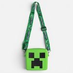 Fashion, accesorii si bijuterii - Copii - Accesorii copii - Genti si rucsacuri copii - Gentuta din silicon pentru copii, verde, cu model Minecraft, 11x11 cm - Infinity.ro