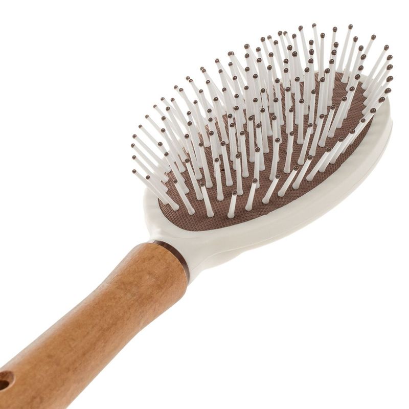 Ingrijire personala si Cosmetice - Ingrijire personala - Ingrijire par - Perii de par si piepteni - Perie de par ovala din lemn, Crem, 23.5 cm - Infinity.ro