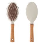 Ingrijire personala si Cosmetice - Ingrijire personala - Ingrijire par - Perii de par si piepteni - Perie de par ovala din lemn, Crem, 23.5 cm - Infinity.ro