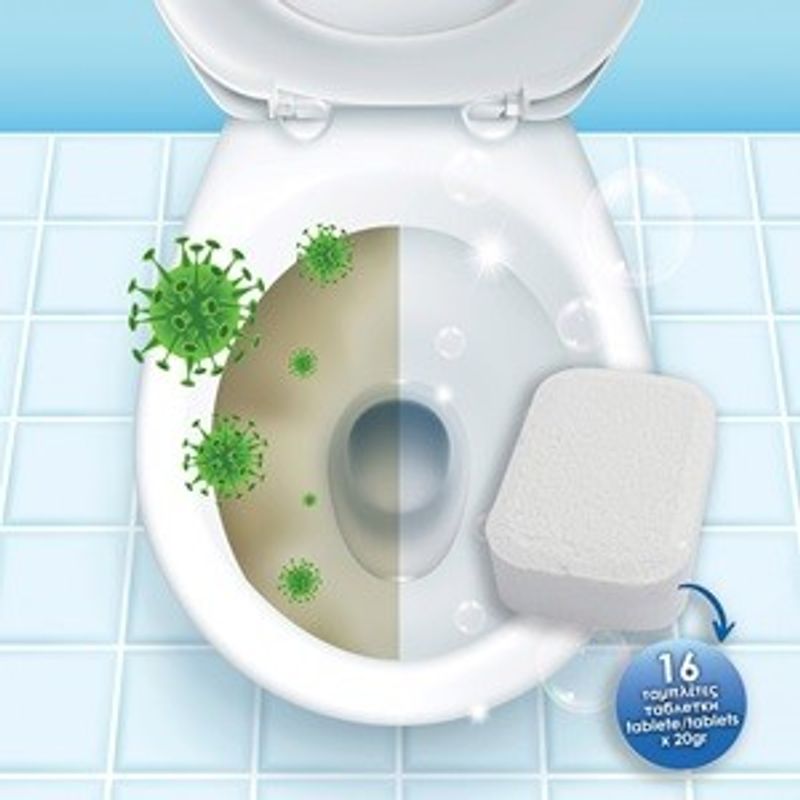 Market - Curatenie si intretinere casa - Produse baie - Produse dezinfectante - Tablete WC 4in1, 16 buc, 320g - Infinity.ro
