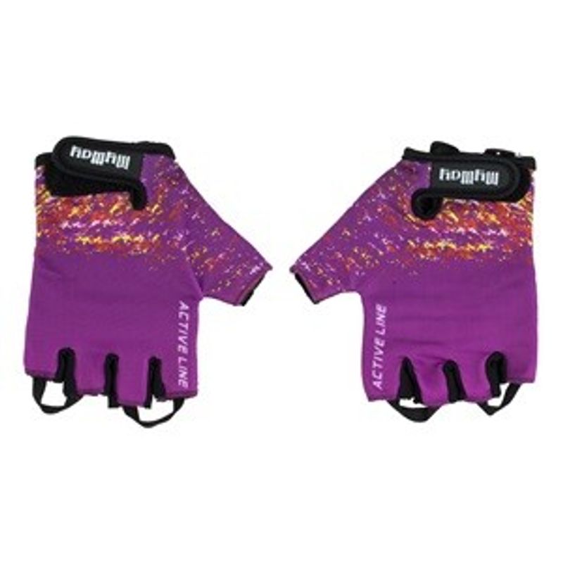 Sport si Outdoor - Echipament Sportiv - Accesorii echipament sportiv - Manusi sport - Manusi de ciclism pentru femei, Mov si Negre, cu Captuseala in Palma - Infinity.ro