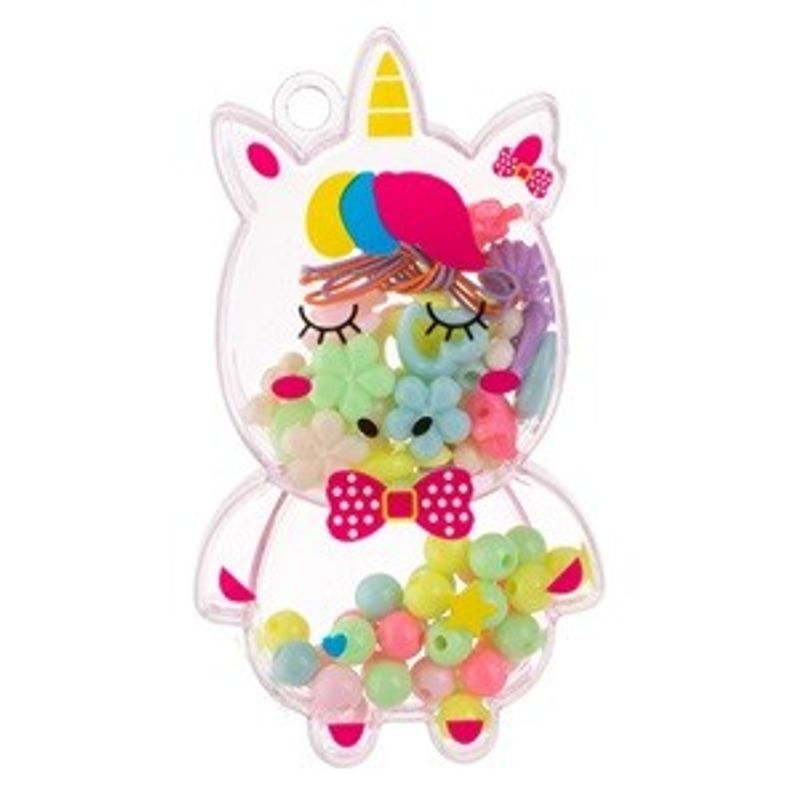 Fashion, accesorii si bijuterii - Copii - Accesorii copii - Bijuterii si ceasuri copii - Set Margele pentru Bijuterii, Cutie Unicorn, Multicolor - Infinity.ro