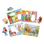 Jucarii, Copii si Bebe - Jucarii si jocuri - Jucarii & jocuri educative - Jocuri si jucarii educative - Set Educativ cu Cartonase Puzzle Povesti Clasice, Multicolor - Infinity.ro