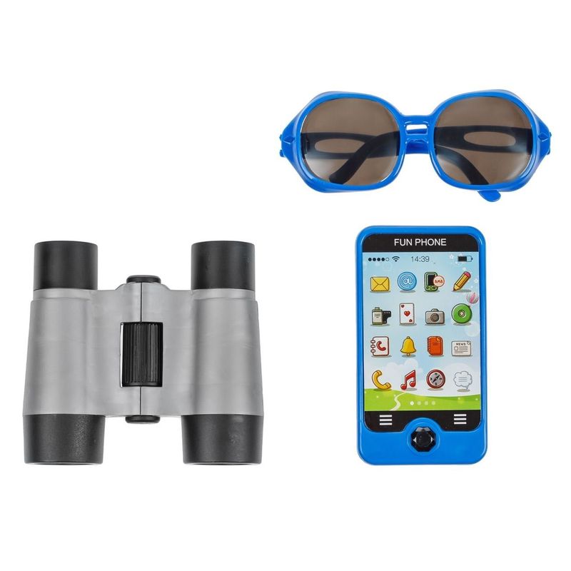 Jucarii, Copii si Bebe - Jucarii si jocuri - Jucarii & jocuri educative - Jocuri si jucarii educative - Set de Joaca cu Telefon Mobil, Ochelari si Binoclu, Albastru - Infinity.ro
