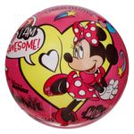 Jucarii, Copii si Bebe - Jucarii si jocuri - Jucarii de exterior - Saltele si mingi pentru plaja - Minge de plaja din plastic cu Minnie Mouse, 23 cm, roz - Infinity.ro