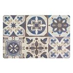 Casa si Gradina - Bucatarie si vesela - Vesela si tacamuri - Farfurii si boluri - Suport Farfurie din Plastic Gri cu Model Tiles 43.5x28cm - Infinity.ro