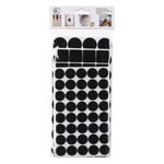 Laptop, Telefoane si Tablete - Laptopuri si accesorii - Piese laptop - Folii protectie si autocolante laptop - Protectii autocolante din pasla pentru mobila, Set 104 buc, 3 marimi, Negre - Infinity.ro