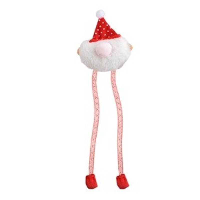 Jucarii, Copii si Bebe - Jucarii si jocuri - Jucarii de plus - Jucarie de plus pentru pisici, Mos Craciun cu picioare lungi, 35 cm - Infinity.ro