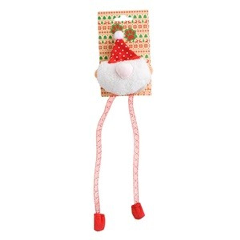 Jucarii, Copii si Bebe - Jucarii si jocuri - Jucarii de plus - Jucarie de plus pentru pisici, Mos Craciun cu picioare lungi, 35 cm - Infinity.ro