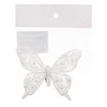 Casa si Gradina - Textile si covoare - Perdele si draperii - Accesorii perdele si draperii - Fluture Decorativ Alb cu Margele pentru Perdele 11cm - Infinity.ro