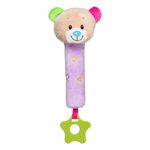 Jucarii, Copii si Bebe - Jucarii si jocuri - Jucarii bebelusi - Jucarii zornaitoare - Jucarie zornaitoare si de dentitie, Ursulet din plus, 18 cm, Bej - Infinity.ro