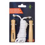 Sport si Outdoor - Fitness - Accesorii fitness - Corzi de sarit - Coarda de sarit cu manere din lemn, 2.8 m, Alba - Infinity.ro