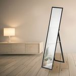 Casa si Gradina - Decoratiuni - Oglinzi - Oglinda de podea cu rama neagra din lemn, 160x40cm - Infinity.ro