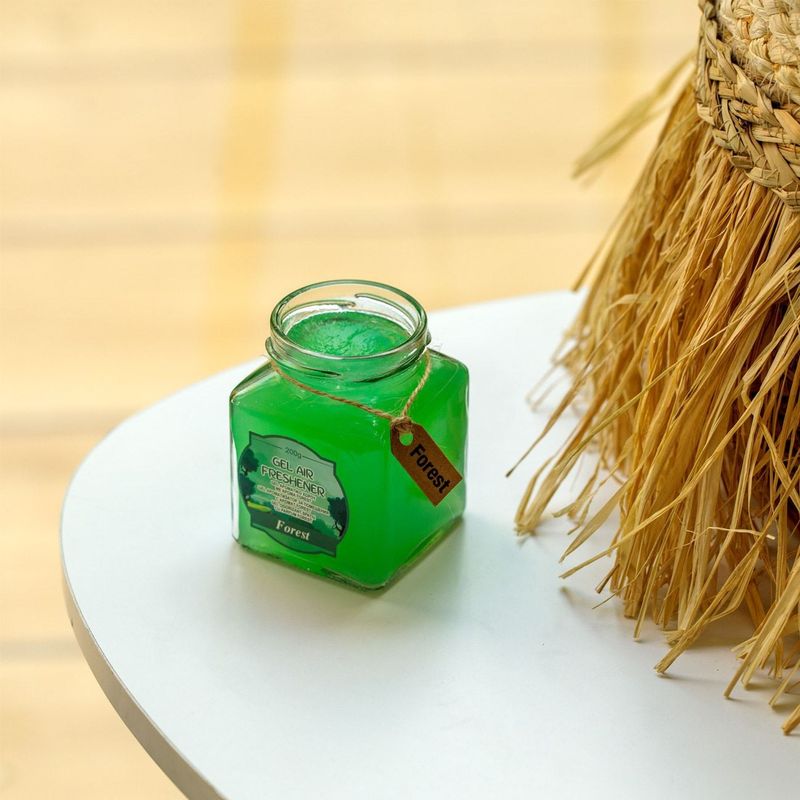 Casa si Gradina - Decoratiuni - Aromaterapie si lumanari - Odorizante camera - Odorizant de camera cu gel, Aroma Forest, 200g, Recipient din sticla, Verde - Infinity.ro
