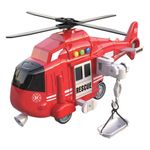 Jucarii, Copii si Bebe - Jucarii si jocuri - Vehicule si jucarii cu telecomanda - Elicoptere, avioane si nave de jucarie - Elicopter de salvare cu targa, lumini si sunete, rosie, 1:16 - Infinity.ro