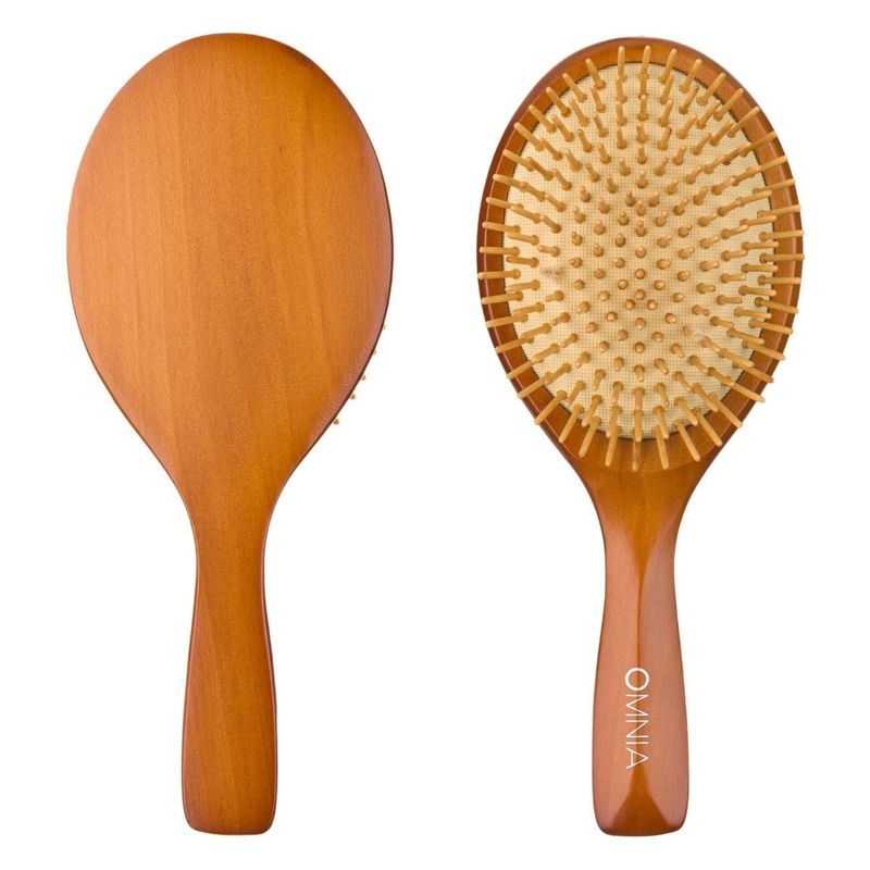 Ingrijire personala si Cosmetice - Ingrijire personala - Ingrijire par - Perii de par si piepteni - Perie ovala din lemn pentru par, maro - Infinity.ro
