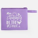 Fashion, accesorii si bijuterii - Femei - Lenjerie si pijamale femei - Imbracaminte de plaja femei - Portfard Neopren Lila, 25x21cm, Rezistent la Apa - Infinity.ro