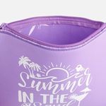 Fashion, accesorii si bijuterii - Femei - Lenjerie si pijamale femei - Imbracaminte de plaja femei - Portfard Neopren Lila, 25x21cm, Rezistent la Apa - Infinity.ro