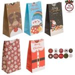 Market - Curatenie si intretinere casa - Produse bucatarie - Pungi si folii alimentare - Pungi de cadou pentru dulciuri, Set 10 buc, Multicolor, 12x8x23 cm, cu autocolante - Infinity.ro