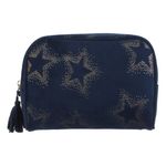 Ingrijire personala si Cosmetice - Machiaj - Portfarduri si genti cosmetice - Portfard Blue Navy cu Stele Aurii, Capacitate 250 ml - Infinity.ro